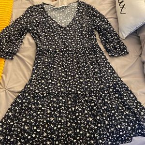 Tiered, 3/4 length sleeve dress